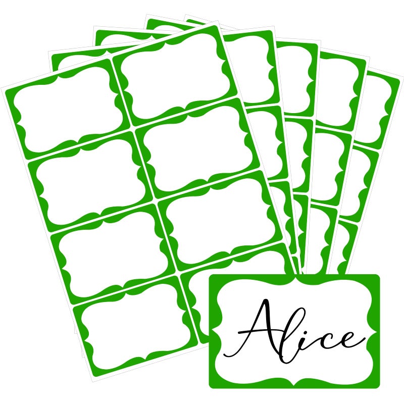 labelon St. Patrick's Day Name Tags,2"x 3" Green Name Tag Stickers 200 Pcs Adhesive Name Stickers Name Badges Labels for School, Office, Home, Party, Conferences - Image 1