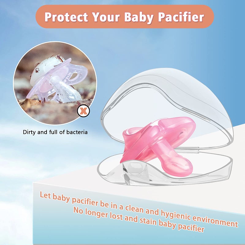 Smlpuame Pacifier Case,6 Pack BPA Free Pacifier Holder Case,Transparent Container Box for Baby Binkyï¼ˆNot Included),Essential Pacifier Accessories,Alway Keep Paci Clean,Easy to Clean(Transparent) - Image 2