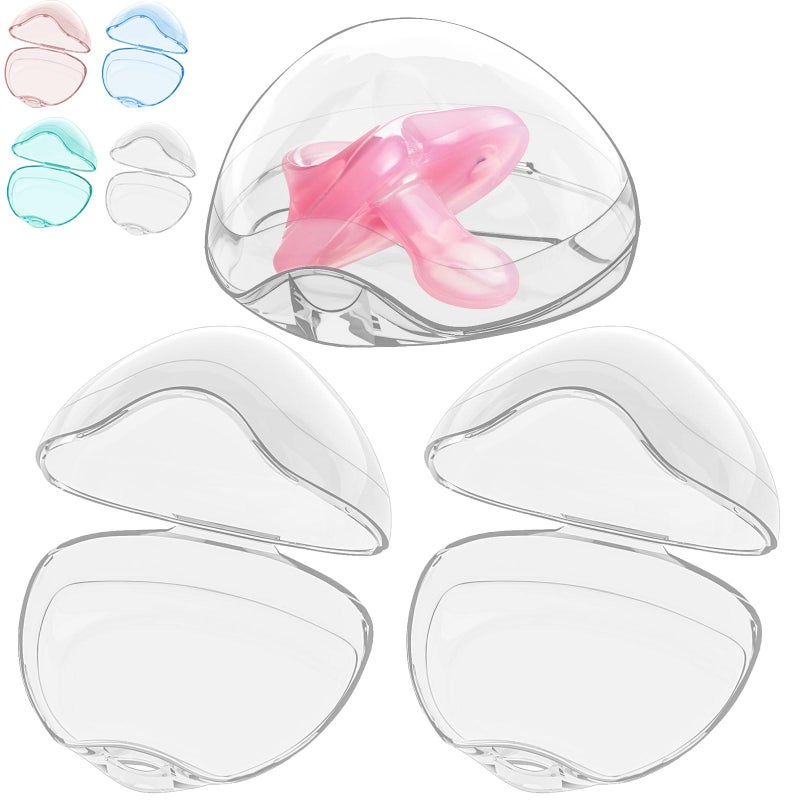 Smlpuame Pacifier Case,6 Pack BPA Free Pacifier Holder Case,Transparent Container Box for Baby Binkyï¼ˆNot Included),Essential Pacifier Accessories,Alway Keep Paci Clean,Easy to Clean(Transparent) - Image 1