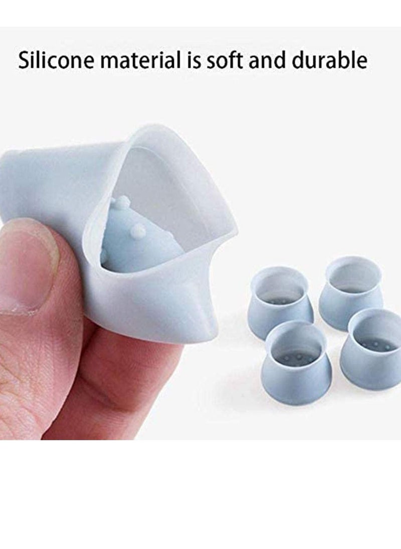 SYOSI - 16 Pieces Of Silicone Chair Leg Floor Protection Cover Sofa Chair Table Leg Pad - Image 1