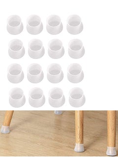 16 Pieces Of Silicone Chair Leg Floor Protection Cover Sofa Chair Table Leg Pad