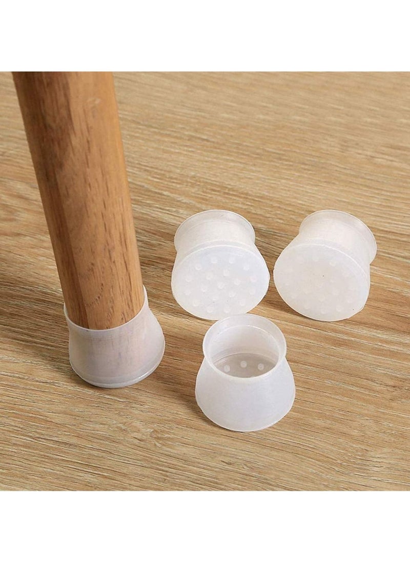 SYOSI - 16 Pieces Of Silicone Chair Leg Floor Protection Cover Sofa Chair Table Leg Pad - Image 1