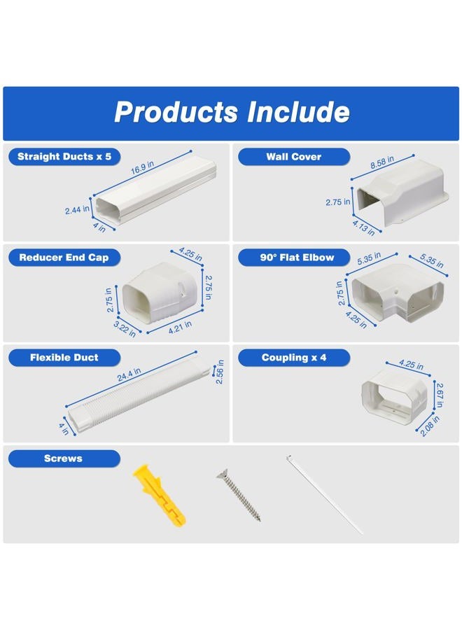SUREPHON 4" 10Ft Mini Split Line Set Cover, Plastic Line Kit for Outside Units, Mini Split Air Conditioner, Central AC and Heat Pump - Image 4