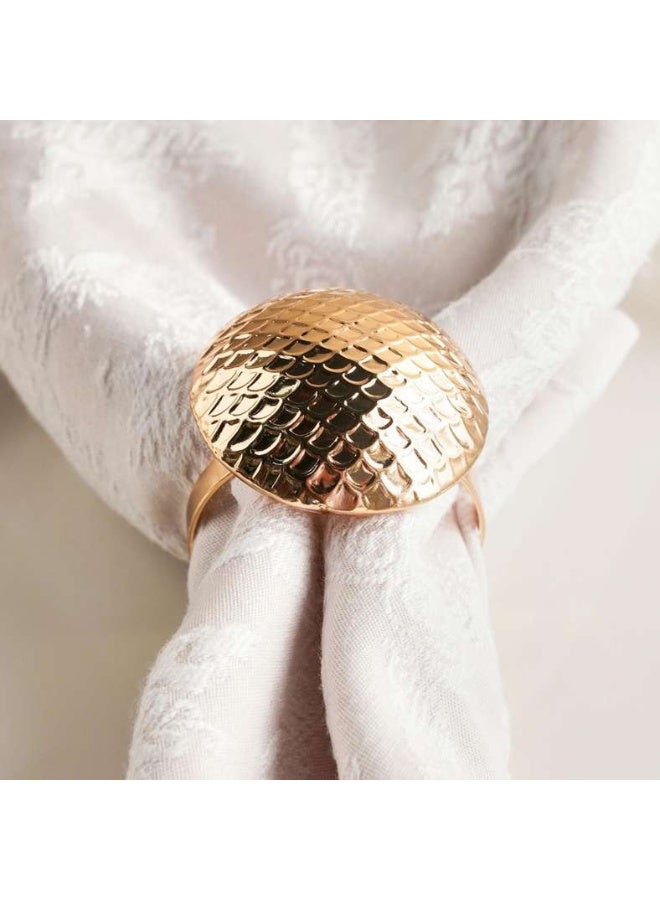 Pan Home Dainty Napkin Ring Set - Gold - Image 2