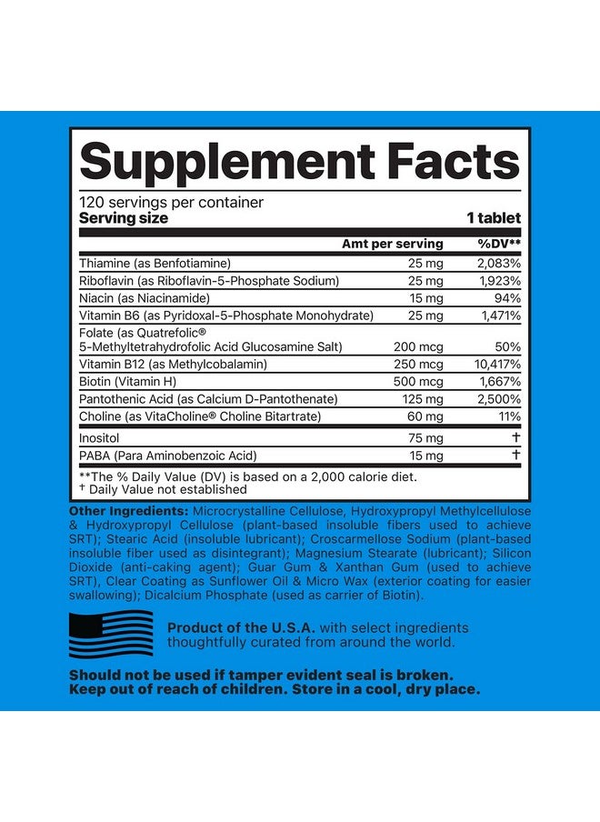 Jigsaw Health Activated B Complex W/Srt 120 Tablets  - Image 3