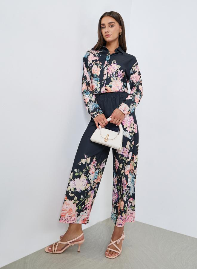 ستايلي بلوزة بطبعة زهور وأكمام طويلة - Image 3