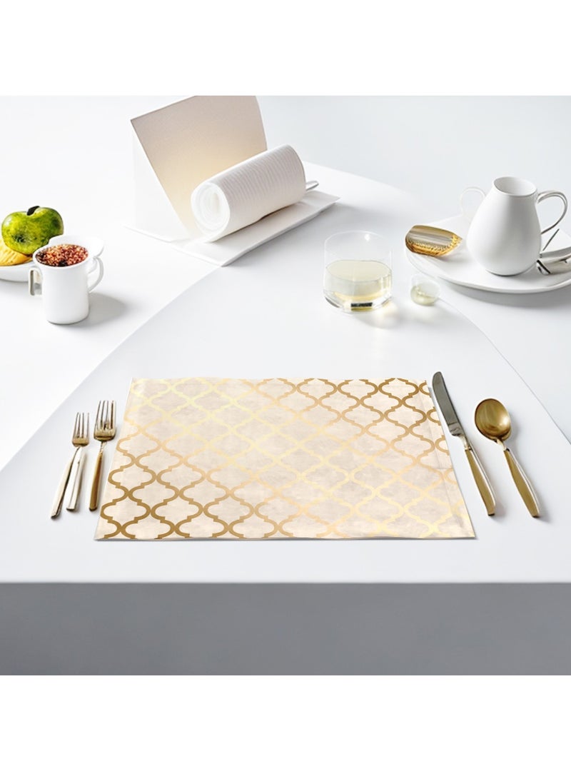 RIZARIES Copper Quatrefoil Table Mats 
