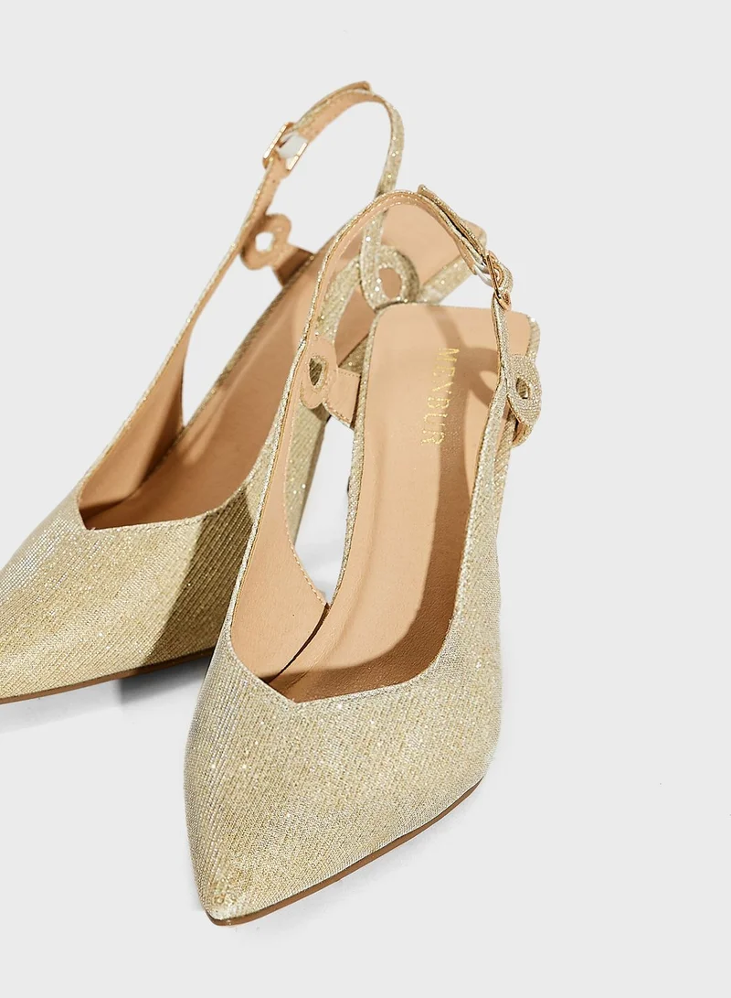 منبور Pointed Toe High Heel Sandals