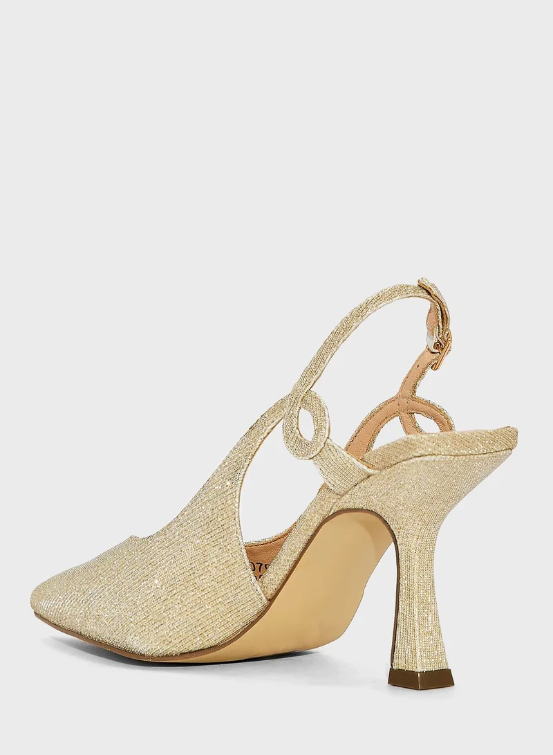 منبور Pointed Toe High Heel Sandals
