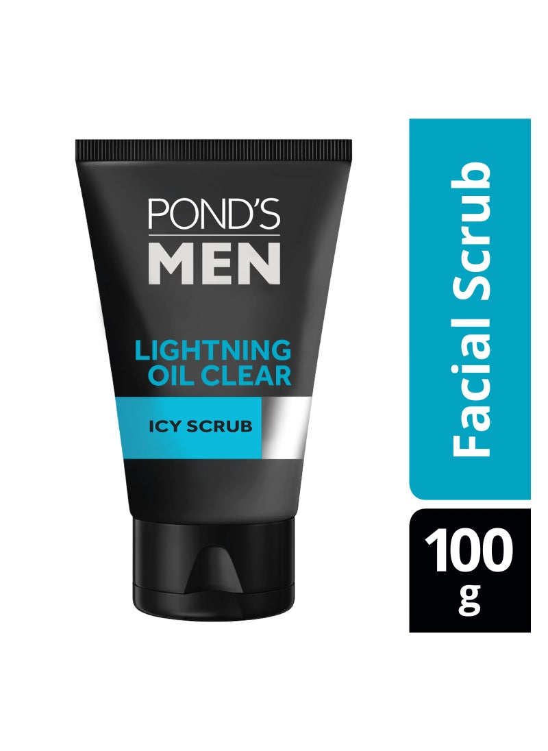 Pond's Pond's Men Lightning Oil Clear Icy Scrub, 100gm  - Image 1