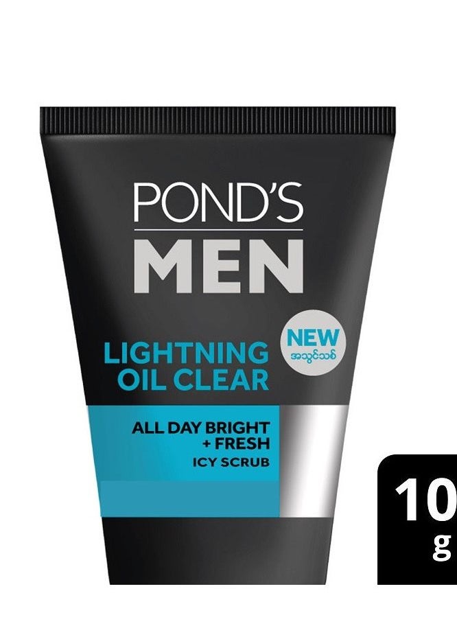 Pond's Pond's Men Lightning Oil Clear Icy Scrub, 100gm  - Image 2