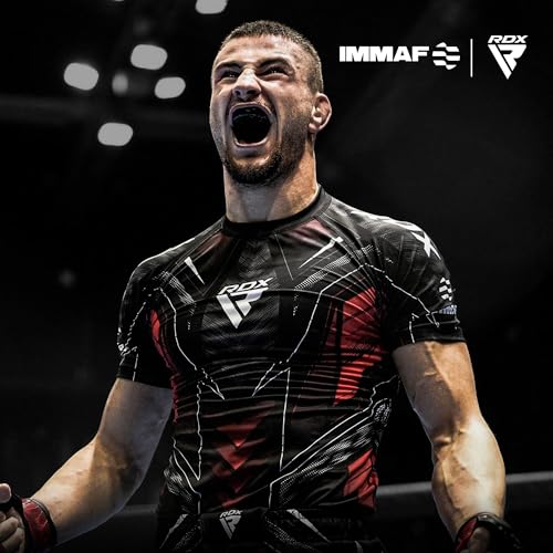 RDX IMMAF Approved Half Sleeves Compression TShirt Flexible Men Shirt for Competition Level and Training Sessions Blue - Image 3
