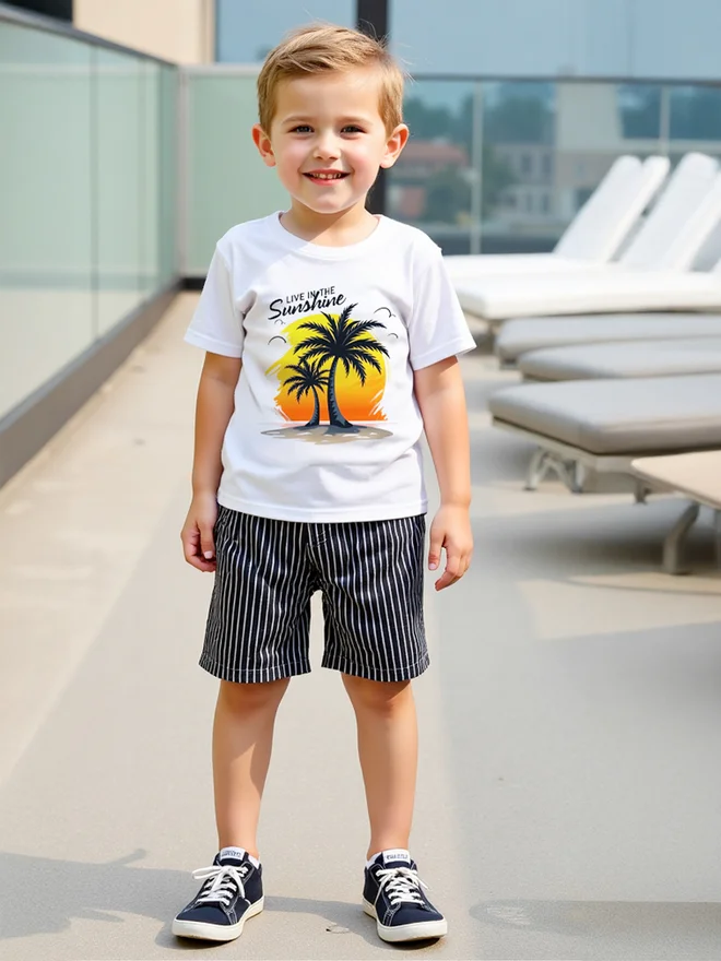 Take Two Take Two Kids 2pcs Graphic Print Short Sleeve T-Shirt and Shorts