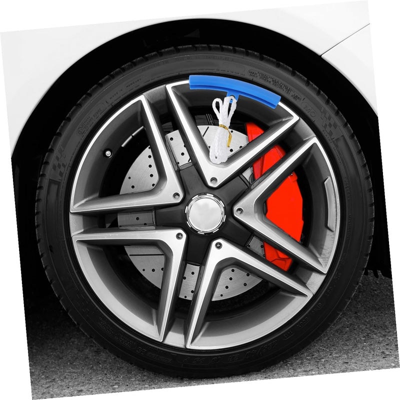 Gatuida 2pcs Wheel Rim Protective Cover for Tire Removal Durable Steel Ring Protector Safe and Easy to Use Hub Cover Blue - Image 4