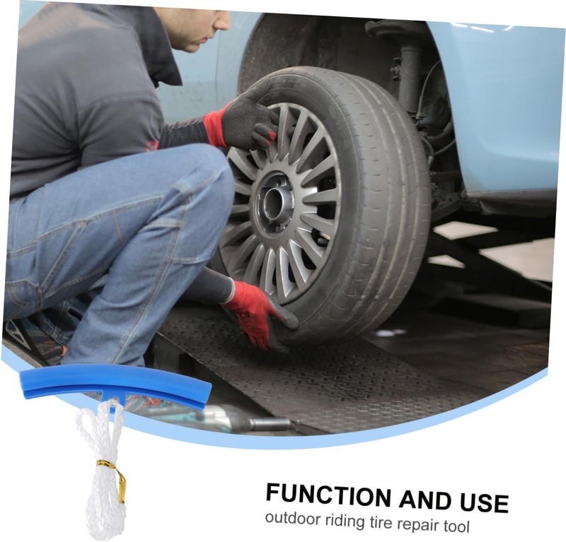 Gatuida 2pcs Wheel Rim Protective Cover for Tire Removal Durable Steel Ring Protector Safe and Easy to Use Hub Cover Blue - Image 3