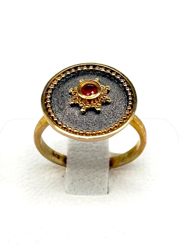 بي تي سي إيلا - خاتم فضة مطلي بالذهب (SIL0501) - Image 2