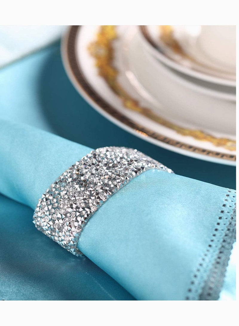 Y&D Crystal Rhinestone Ribbon, 3 Yards Diamond Roll Banding Belt Wrap, Sparkling for Wedding Cakes Birthday Crafts Decorations, Rolls Sizes  - Image 3