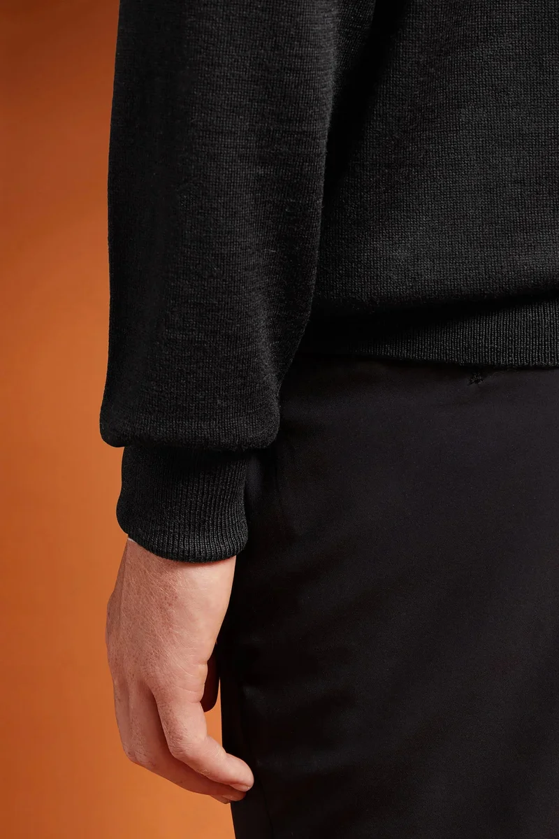 دوبل غانغر Men's crew neck jumper - Black