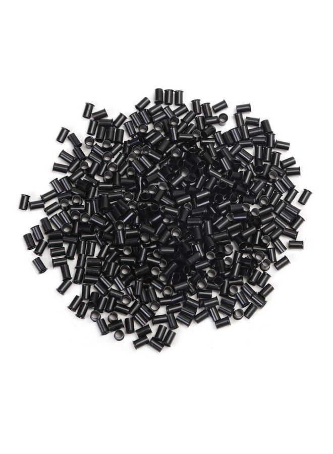 Vlasy 3.4Mm Microlink Beads Nonsilicone Copper Tubes Beads Locks Micro Link Ring Tube (1000Pcs Black)  - Image 5