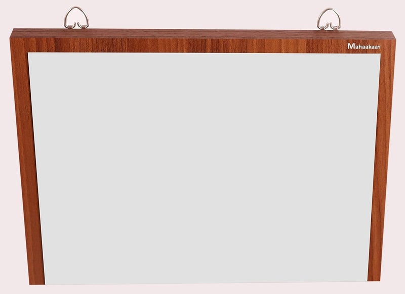 Mahaakaay Soni Engineered Wood Dressing Rectangular Hanging Bathroom Wall Mirror Classic Walnut - Image 5