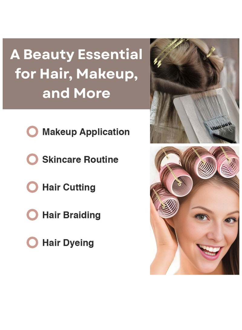 إيلور مجموعة مشابك شعر على شكل منقار البط (24 قطعة) – مشابك تمساح معدنية مقاومة للصدأ بطول 3.5 بوصة مع فتحات لتصفيف وتقسيم الشعر – للاستخدام في الصالون والمنزل (ذهبي) - Image 5