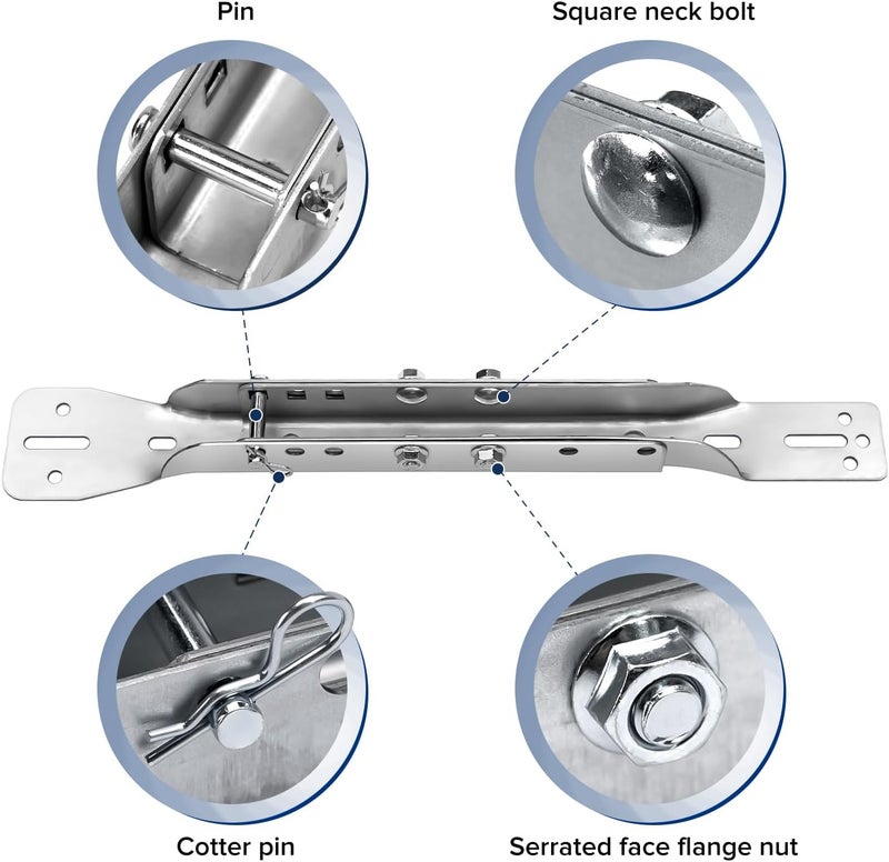 MS.GD Magisale Garage Door Parts Bracket Adjustable Reinforcement Bracket, Carbon Steel Zinc Plated - Image 3