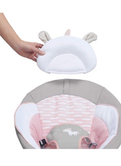 ingenuity Ingenuity Soothing Baby Bouncer Infant Seat with Vibrations, -Toy Bar & Sounds, 0-6 Months Up to 20 lbs (Pink Flora the Unicorn)  - Image 5