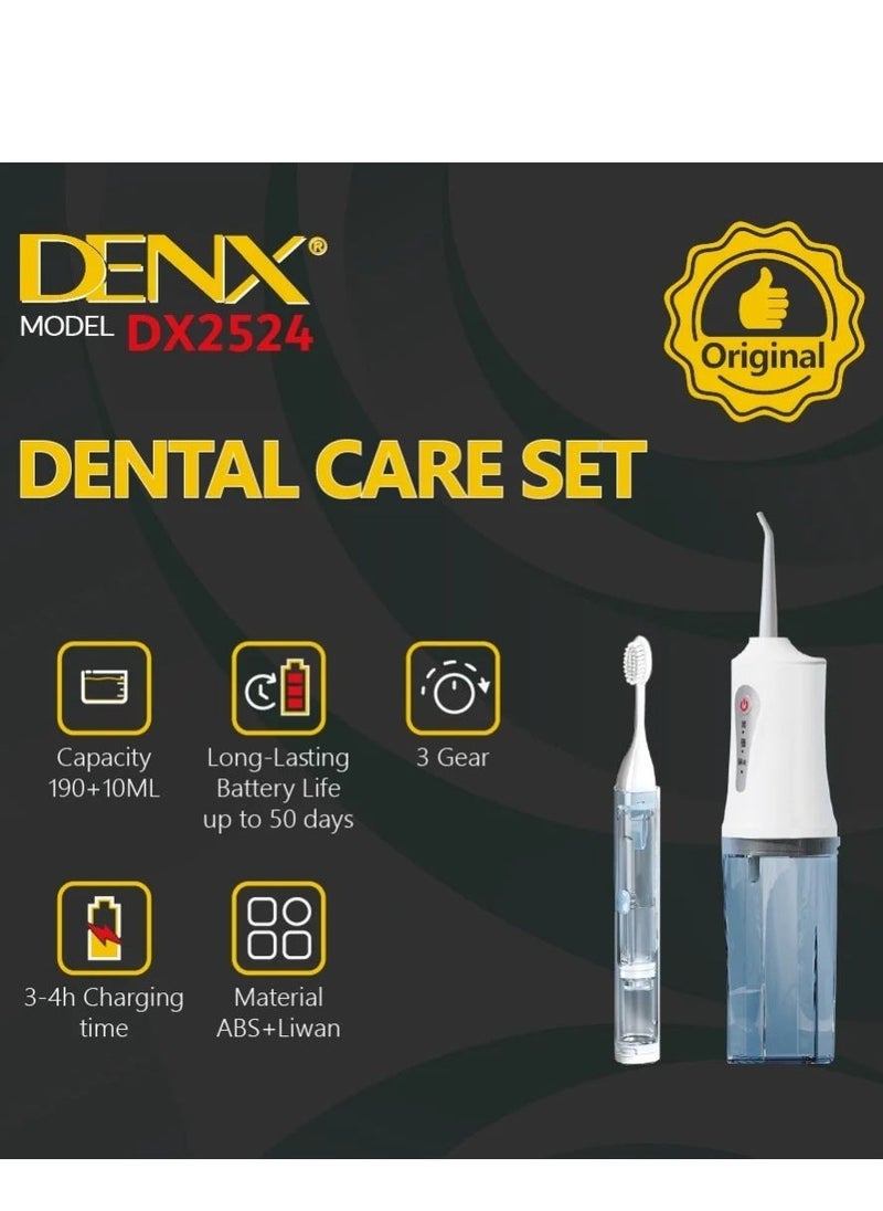 Denx A Dental Care Set Consisting Of A Water Flosser To Clean Between The Teeth And A Smart Toothbrush With A Toothpaste Tank - Image 3