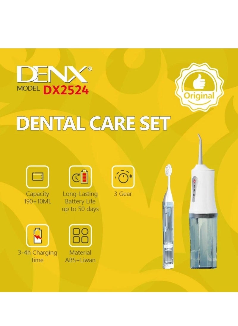 Denx A Dental Care Set Consisting Of A Water Flosser To Clean Between The Teeth And A Smart Toothbrush With A Toothpaste Tank - Image 2