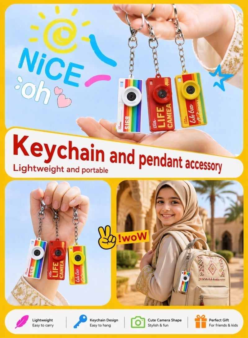 Neyecam 2K Mini Thumb Digital Camera, Ultra-Thin Wearable Pocket Camcorder with 1.47" Screen & Flash, 110° Wide Angle Lens, Retro Y2K Keychain Camera for Outdoors, Travel & Gifts (White, 32GB Card Included) - Image 5