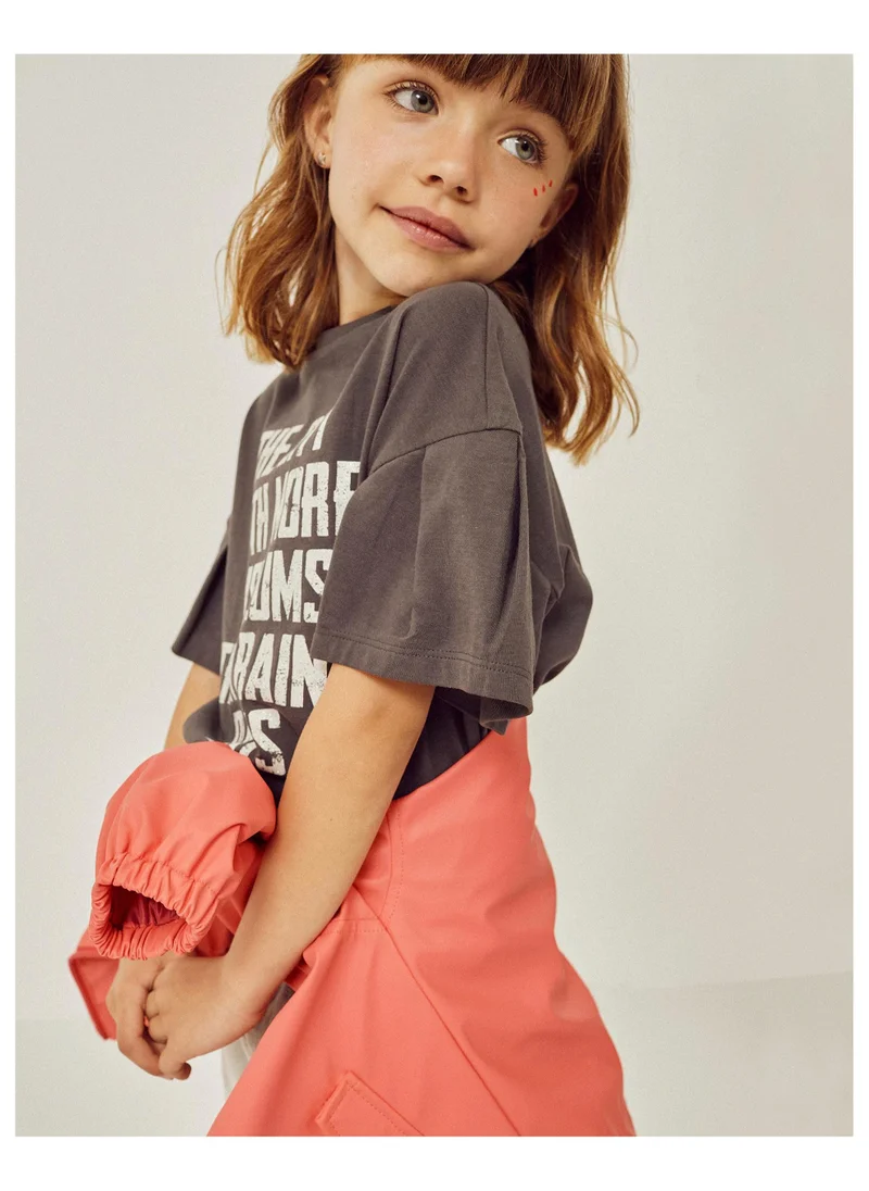 Zippy Cotton T-shirt for Girls 'Berlin', Dark Grey
