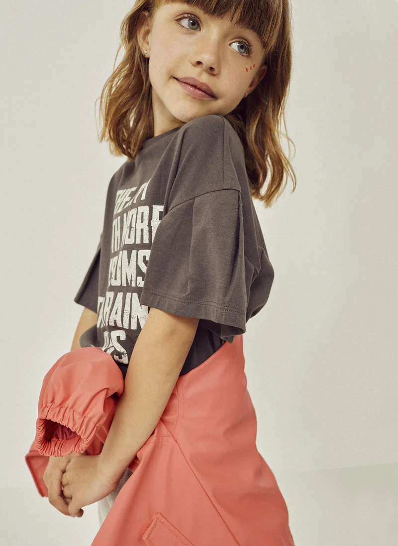 Zippy Cotton T-shirt for Girls 'Berlin', Dark Grey