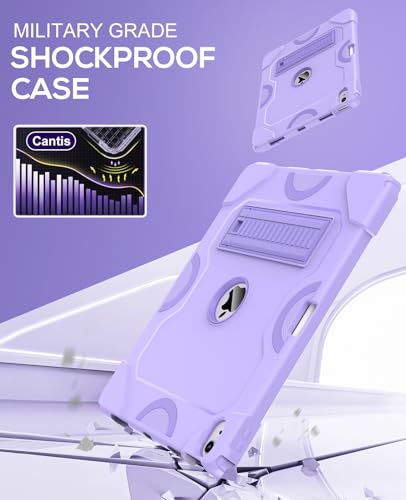 Cantis Case for iPad Air 13 Inch (M3) 2025/ for iPad Air 13-inch (M2) 2024 with Pencil Holder, Heavy Duty Shockproof Case for i Pad Air 13" Supports Pencil Pro and Pencil (USB-C), Purple+Purple - Image 5