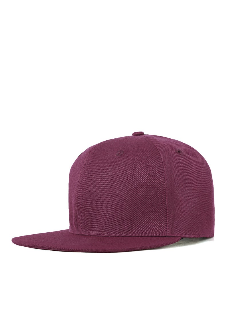 Generic Solid Color Snapback Baseball Caps for Men and Women Rose red  - Image 2