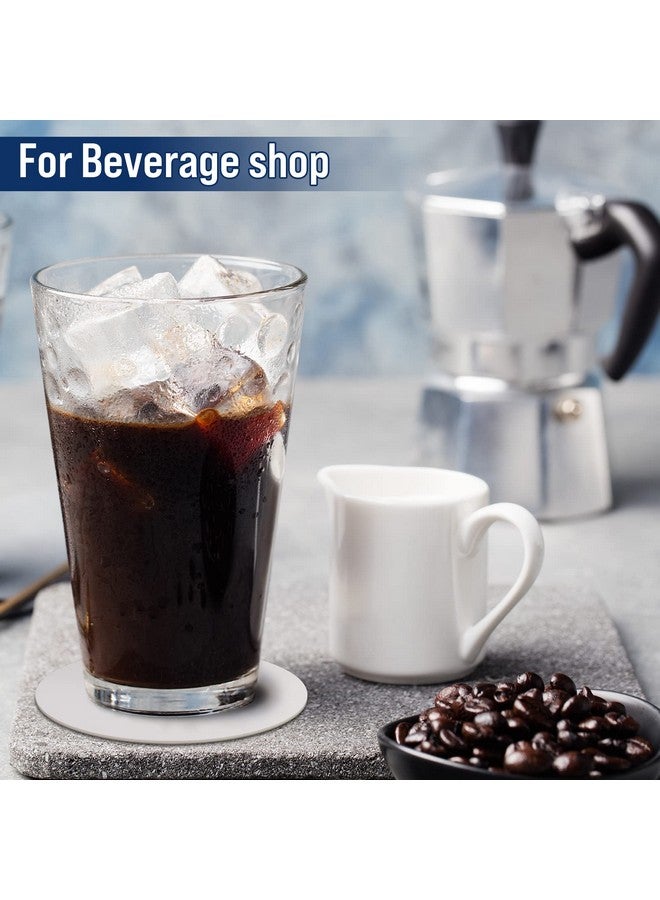 TaoBary 400 Pcs Disposable Paper Bar Coasters Bulk, 4 Inch Cardboard Coasters Blank for Drinks DIY Crafts Arts Wedding (White) - Image 2