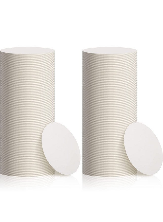 TaoBary 400 Pcs Disposable Paper Bar Coasters Bulk, 4 Inch Cardboard Coasters Blank for Drinks DIY Crafts Arts Wedding (White) - Image 1