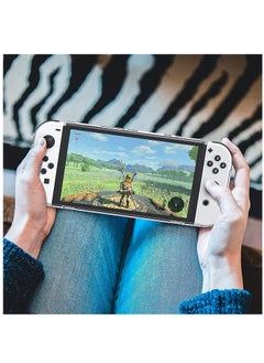 KASTWAVE Protective Case for Switch OLED Model with Game Card Storage, Hard Plastic PC Cover for Nintendo Switch OLED Model Joycon Controller, Shockproof Protector with NS OLED Model (Transparent)  - Image 5