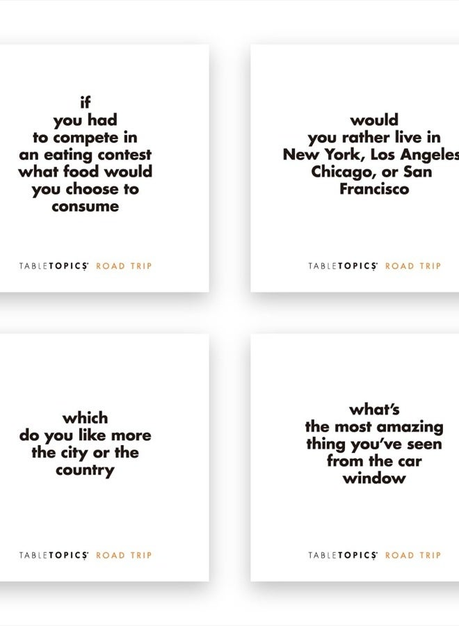 TableTopics Road Trip to Go - 40 Conversation Cards for Kids and Families in The Car, Game for Fun & Connection During Travel, Delightful Stocking Stuffer - Image 4