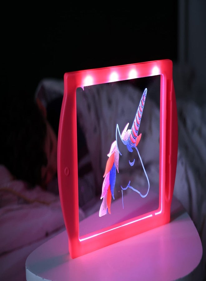 Marvin's Magic, Neon Glow Craft Set, Kids Art Set, Neon Effect Drawing Board with Integrated Stand and 4 Fluorescent Magic Pens, Pink - Image 4