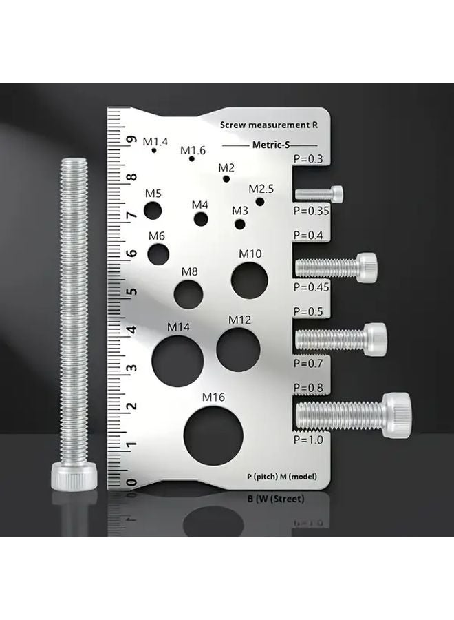 410 Stainless Steel Screw Nut Gauge 0 07mm Thread Size Caliper Industrial Tool - Image 4