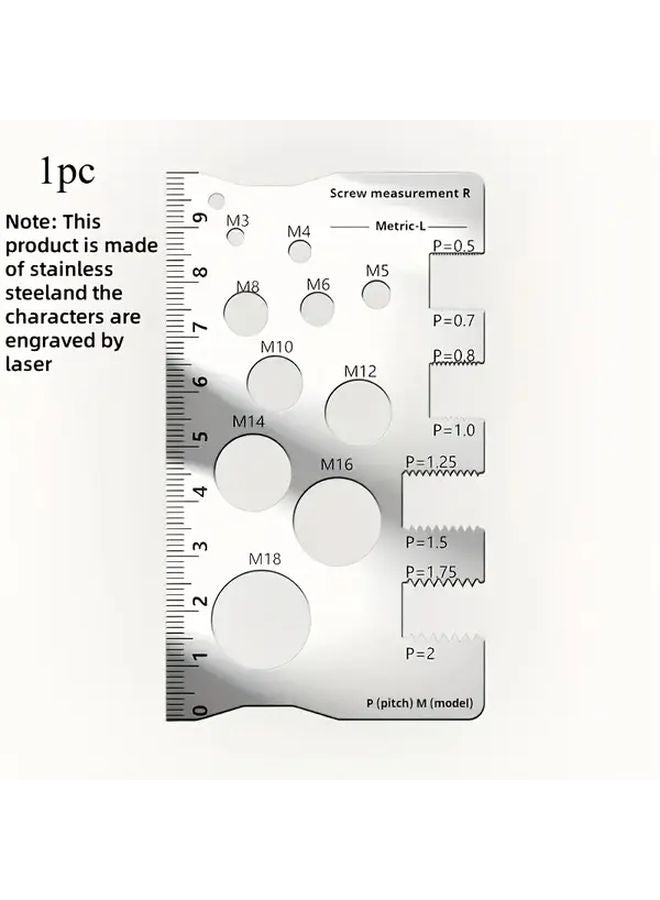 410 Stainless Steel Screw Nut Gauge 0 07mm Thread Size Caliper Industrial Tool - Image 3