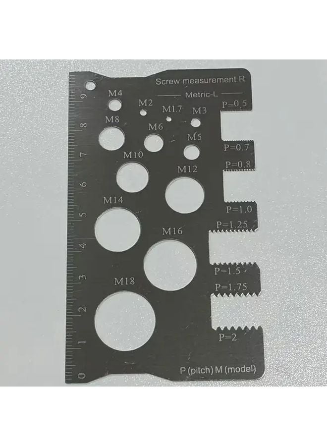 410 Stainless Steel Screw Nut Gauge 0 07mm Thread Size Caliper Industrial Tool - Image 1