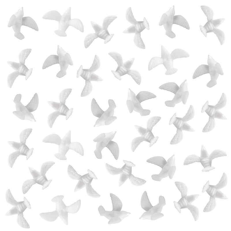 ZZYFGH 150 Mini White Dove for Crafts 34 Inch Bulk Miniature Birds Figurines Wedding Cake Decoration - Image 2