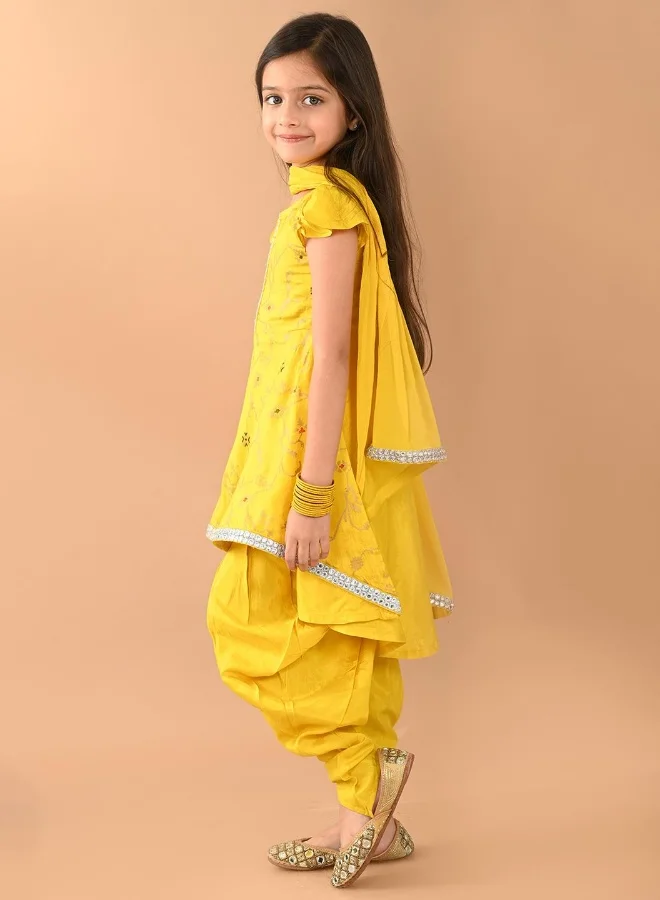 ليل بيكس Embellished Anarkali Kurta Pajami Set