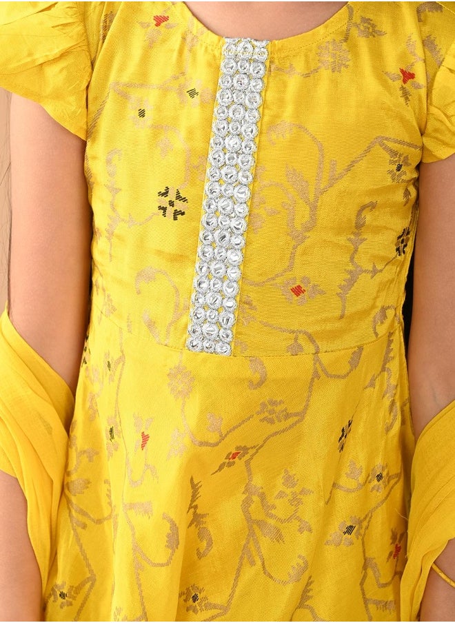 LILPICKS - Embellished Anarkali Kurta Pajami Set - Image 1