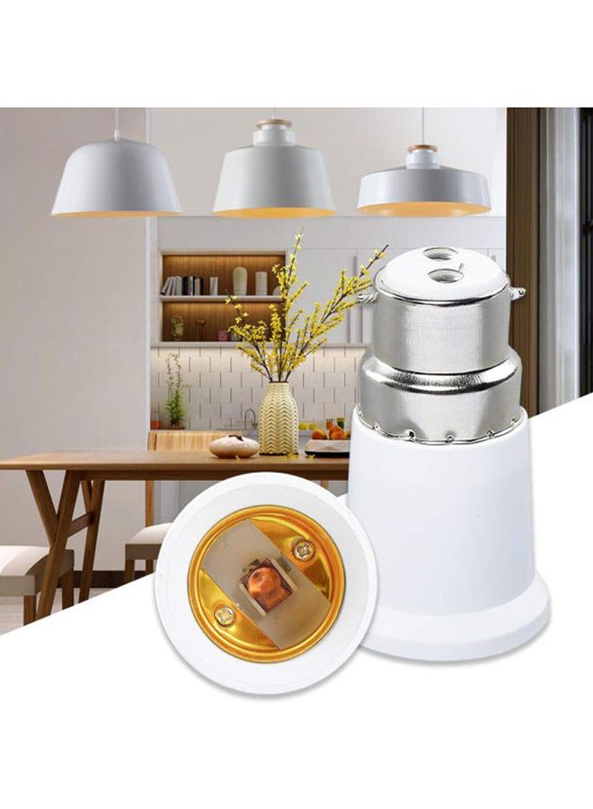 Loquat 5-Piece Base Screw Bulb Holder Adapter Set White/Gold 8x19centimeter - Image 5