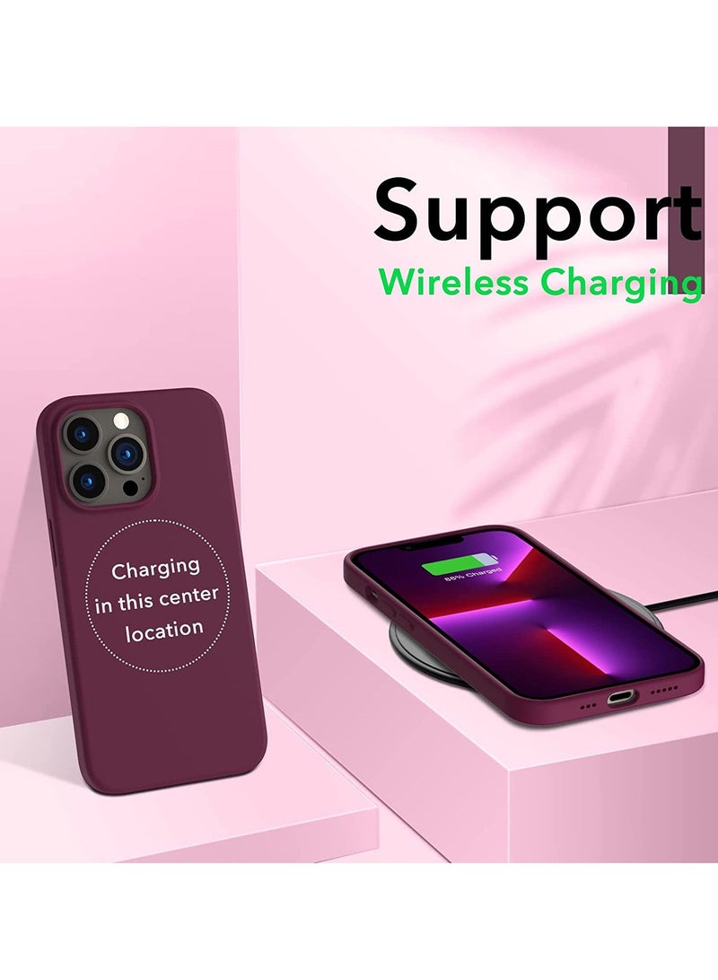 iPhone 13 Pro Case 6.1, Slim Liquid Silicone 3 Layers Full Covered Soft Gel Rubber Case Cover 6.1 inch - Image 4