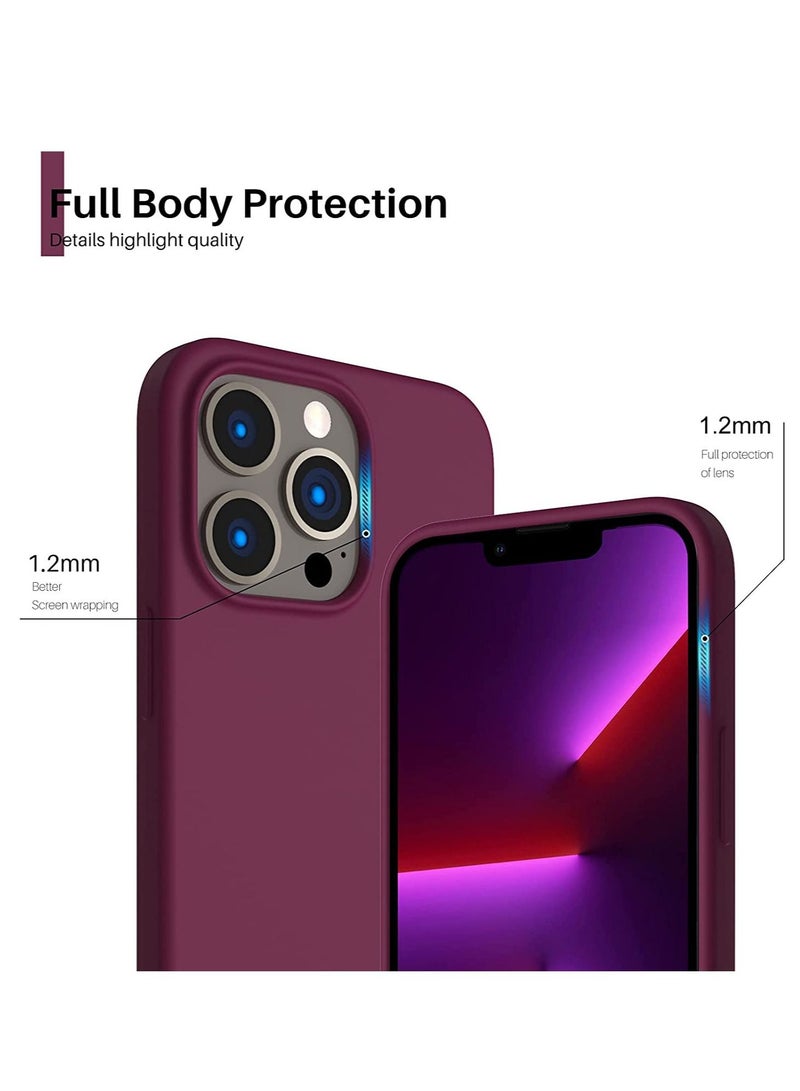 iPhone 13 Pro Case 6.1, Slim Liquid Silicone 3 Layers Full Covered Soft Gel Rubber Case Cover 6.1 inch - Image 3