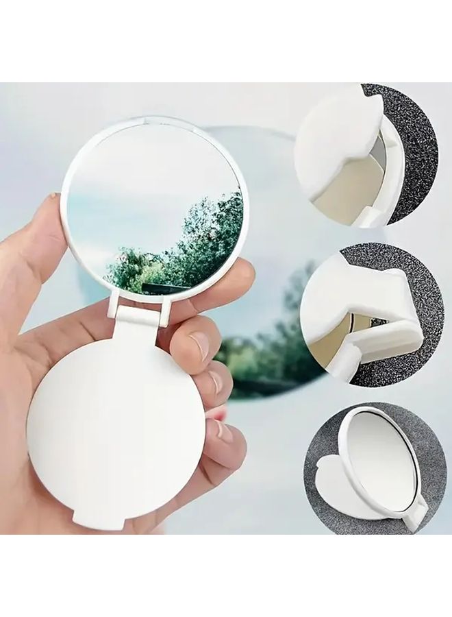 Purple 8pcs Foldable Portable Handheld Mirrors with Polished Glass for Makeup Travel Dorm - Image 5