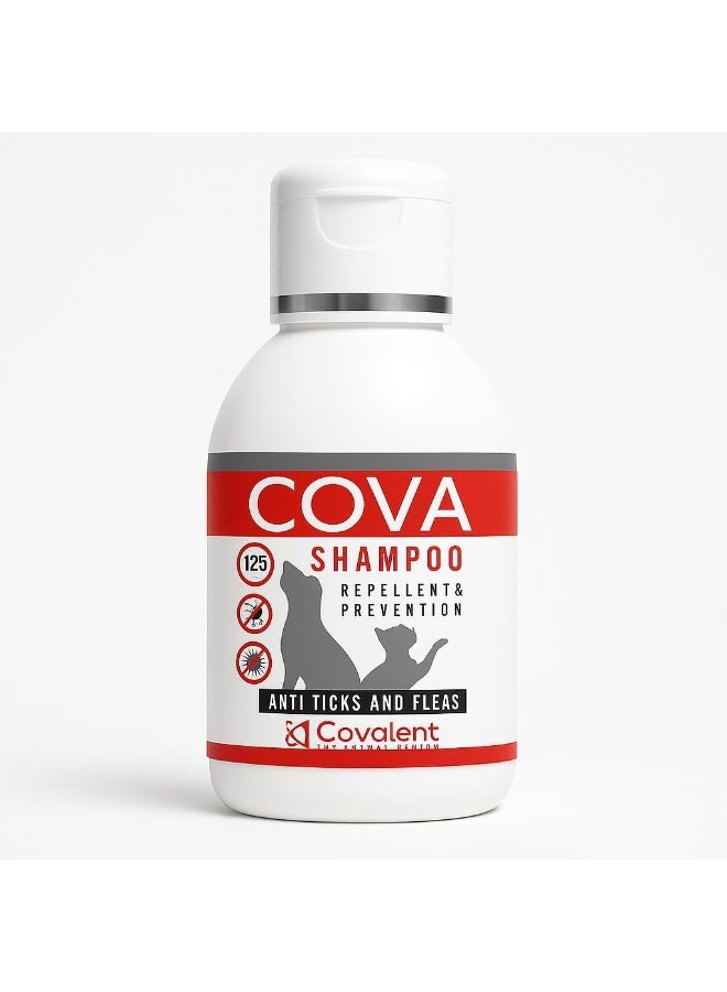 كوفا شامبو بيطري لعلاج القراد والبراغيث للقطط والكلاب بطبقة حماية فائقة الترطيب من كوفا (125 مل) - Image 2